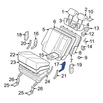 Outer Genuine Hyundai 89620-2E000 Seat Back Recliner Assembly Right Rear 