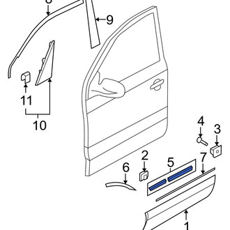 Hyundai OE - Rear Lower Door Molding