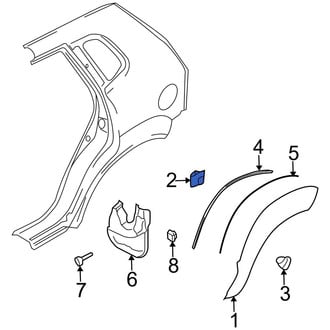 Hyundai OE - Rear Door Molding Clip