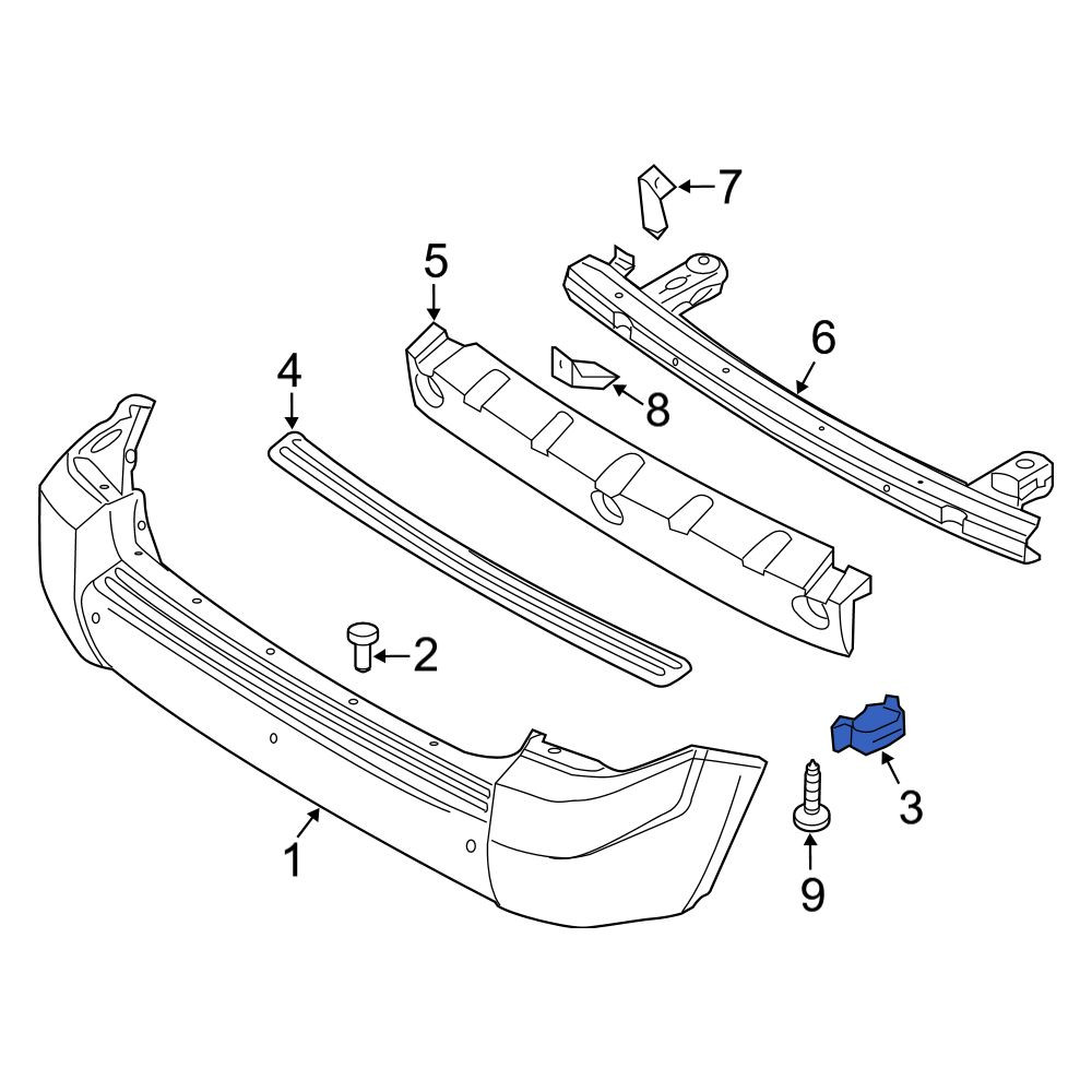 Hyundai OE 866253A000 Front Bumper Guide hyundai-oe-866253a000-front-bumper-guide