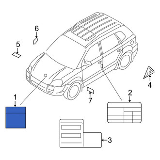 Hyundai OE - A/C System Information Label