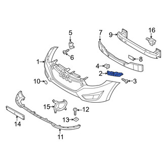 Hyundai OE - Front Right Bumper Guide