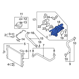 Hyundai OE - Upper Engine Coolant Thermostat Housing
