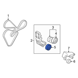 Hyundai OE - Upper Accessory Drive Belt Idler Pulley