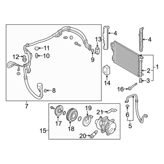 Hyundai OE - Air Conditioner & Heater - Condenser, Compressor & Lines