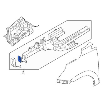 Hyundai OE - Front Left Frame Side Member Reinforcement