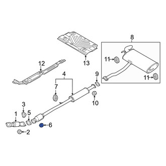Hyundai OE - Exhaust Pipe Nut