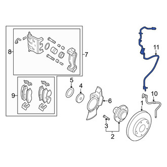 Hyundai OE - Front Right ABS Wheel Speed Sensor
