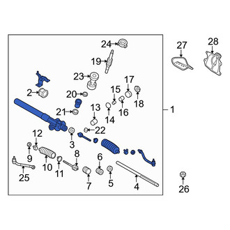 Hyundai OE - Front Rack And Pinion Rack Gear