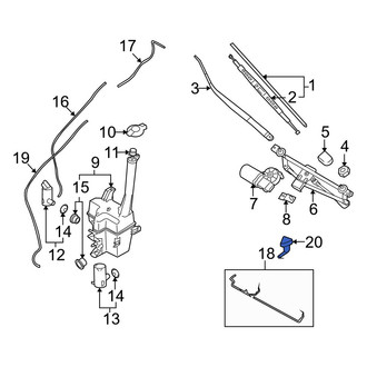 Hyundai OE - Front Windshield Washer Nozzle