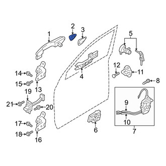 Hyundai OE - Rear Exterior Door Handle Cover