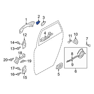 Hyundai OE - Rear Exterior Door Handle Cover