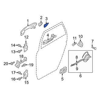 Hyundai OE - Front Exterior Door Handle Gasket