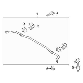 Hyundai OE - Rear Suspension - Stabilizer Bar & Components (Limited / SE FWD 2.4L)