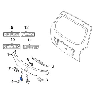 Hyundai OE - Inner Liftgate Finish Panel Gasket