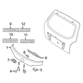 Hyundai OE - Lift Gate - Exterior Trim