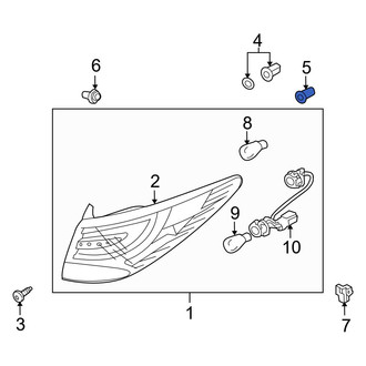 Hyundai OE - Inner Tail Light Clip