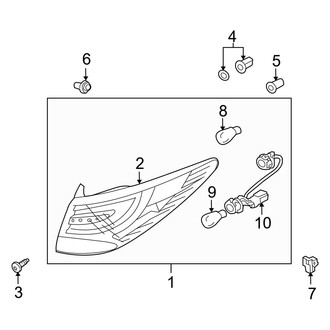 Hyundai OE - Rear Left Tail Light Assembly