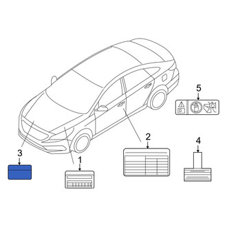 Hyundai OE - A/C System Information Label