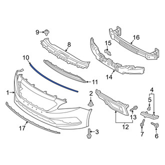 Hyundai OE - Front Upper Bumper Trim