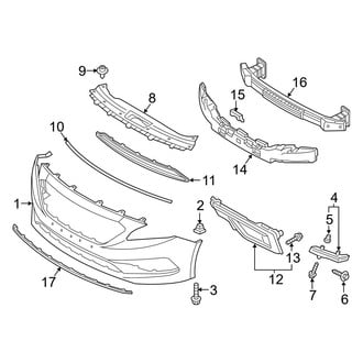 Hyundai OE - Front Bumper & Grille - Bumper & Components (Cover & Components, W/O Sport Type), (Base / Eco / Limited / Limited 2.0T / SE / Sport / Sport 2.0T)