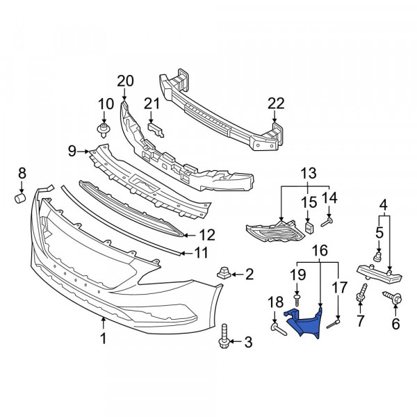 Hyundai OE 86567E6000 - Front Left Radiator Support Air Deflector