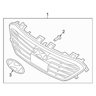 Hyundai OE - Front Bumper & Grille - Grille & Components (Base / Eco / Limited / Limited 2.0T / SE / Sport / Sport 2.0T)