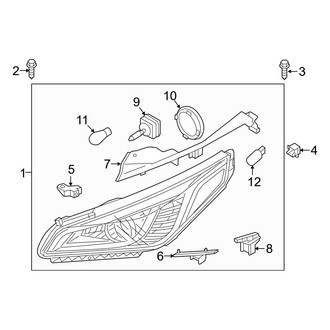 Hyundai OE - Front Lamps - Headlamp Components (HID), (Base / Eco / Limited / Limited 2.0T / SE / Sport / Sport 2.0T)
