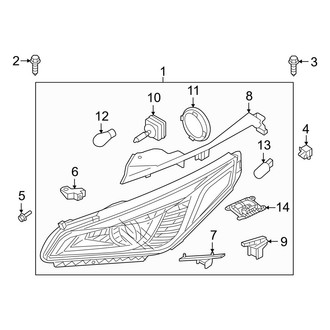 Hyundai OE - Front Lamps - Headlamp Components (HID), (Hybrid / Hybrid Limited / Plug-In Hybrid / Plug-In Hybrid Limited)