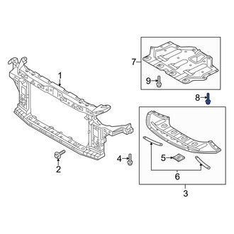 Hyundai OE - Radiator Support Splash Shield Bolt