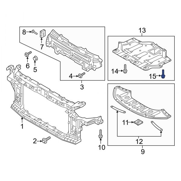 Radiator Support Splash Shield Clip