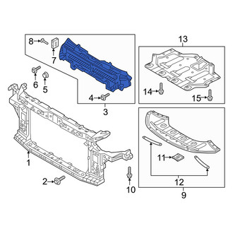 Hyundai OE - Front Radiator Shutter Assembly