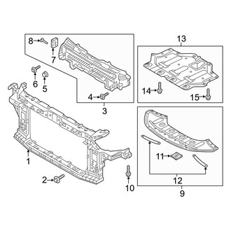 Hyundai OE - Radiator Support (Hybrid / Hybrid Limited / Plug-In Hybrid / Plug-In Hybrid Limited)