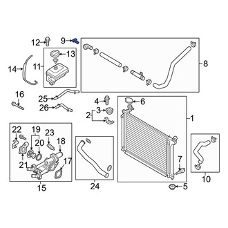 Hyundai OE - Radiator Coolant Hose Clip