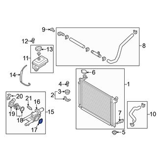 Hyundai OE - Engine Coolant Thermostat Housing Gasket