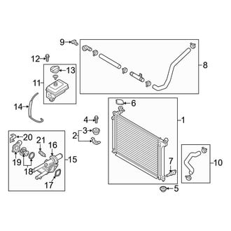 Hyundai OE - Cooling - Radiator & Components (2.4L)