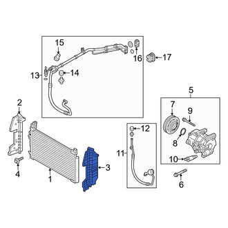 Hyundai OE - Front Left Radiator Support Air Deflector
