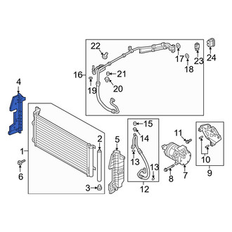 Hyundai OE - Front Right Radiator Support Air Deflector