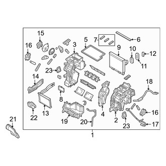 Hyundai OE - Air Conditioner & Heater - Evaporator & Heater Components (Base / Eco / Limited / Limited 2.0T / SE / Sport / Sport 2.0T)