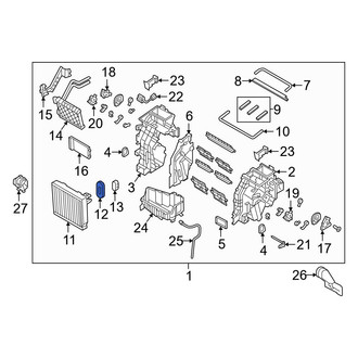 Hyundai OE - Upper A/C Evaporator Core Seal