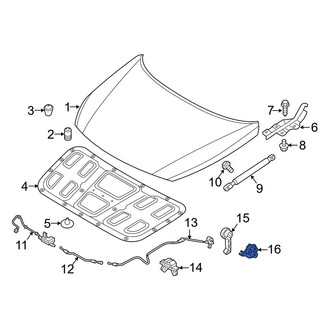 Hyundai OE - Hood Release Handle Bracket