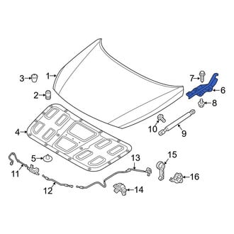 Hyundai OE - Front Left Hood Hinge