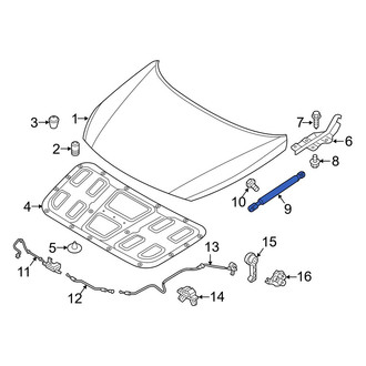 Hyundai OE - Left Hood Lift Support