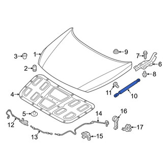 Hyundai OE - Left Hood Lift Support