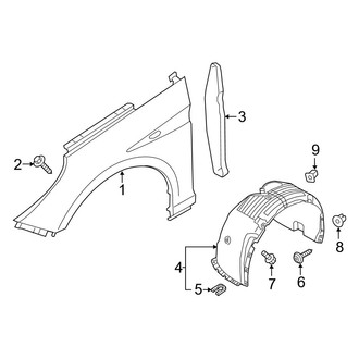 Hyundai OE - Fender & Components (Base / Eco / Limited / Limited 2.0T / SE / Sport / Sport 2.0T)