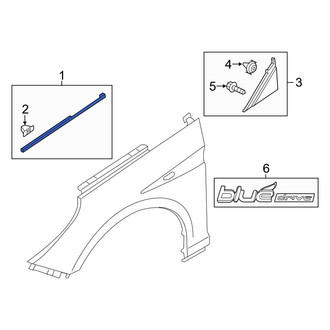Hyundai OE - Front Left Fender Molding