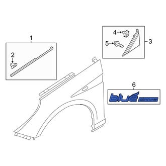 Hyundai OE - Front Left Fender Emblem