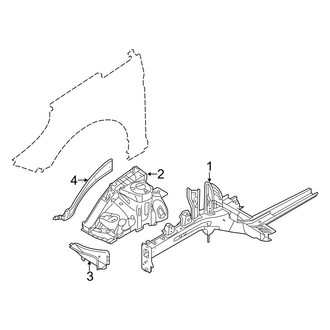 Hyundai OE - Fender - Structural Components & Rails (Base / Eco / Limited / Limited 2.0T / SE / Sport / Sport 2.0T)