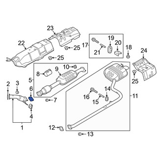 Hyundai OE - Front Exhaust Muffler Gasket