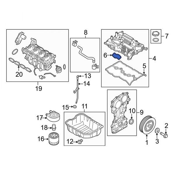 Engine Valve Cover Washer Seal